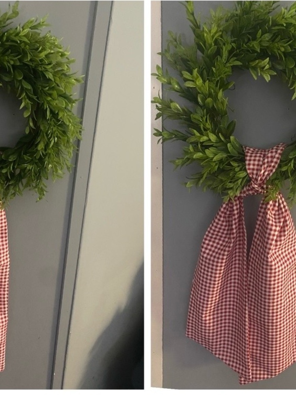 Two different wreath sash